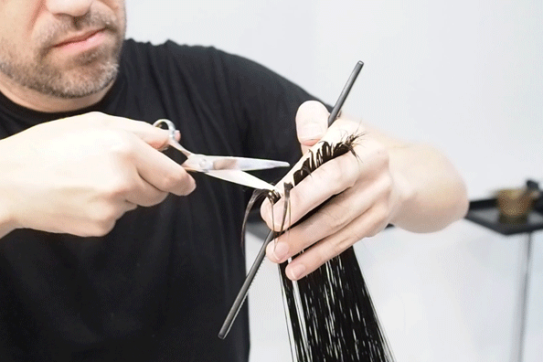 técnica corte en mojado metodo londinense de peluquería Cárdenas